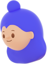 3D People Simple Young Girl Head