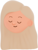 3D People Simple Young Girl Head