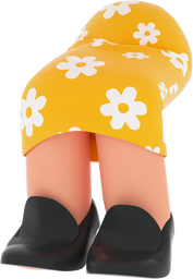 3D People Woman Body Skirt