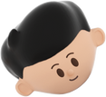 3D Simple Young Boy Head