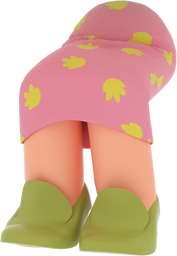 3D People Woman Body Skirt