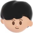 3D Simple Young Boy Head