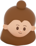 3D People Simple Young Girl Head