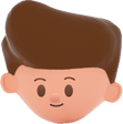 3D People Simple Young Boy Head