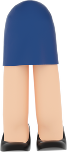 3D People Woman Body Skirt