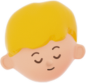3D People Simple Young Boy Head
