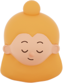 3D Simple Young Girl Head