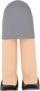 3D People Woman Body Skirt