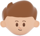 3D People Simple Young Boy Head