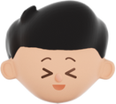 3D People Simple Young Boy Head