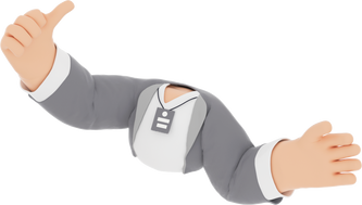 3D Hand Casual Body Gesture