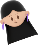 3D People Simple Young Girl with Earring