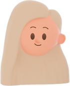 3D Simple Young Girl Head