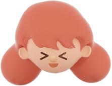 3D People Simple Young Girl Head